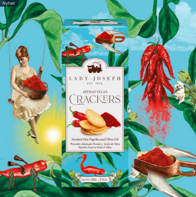 Hovedbilde Smoked hot paprika crackers 100g, Lady Joseph
